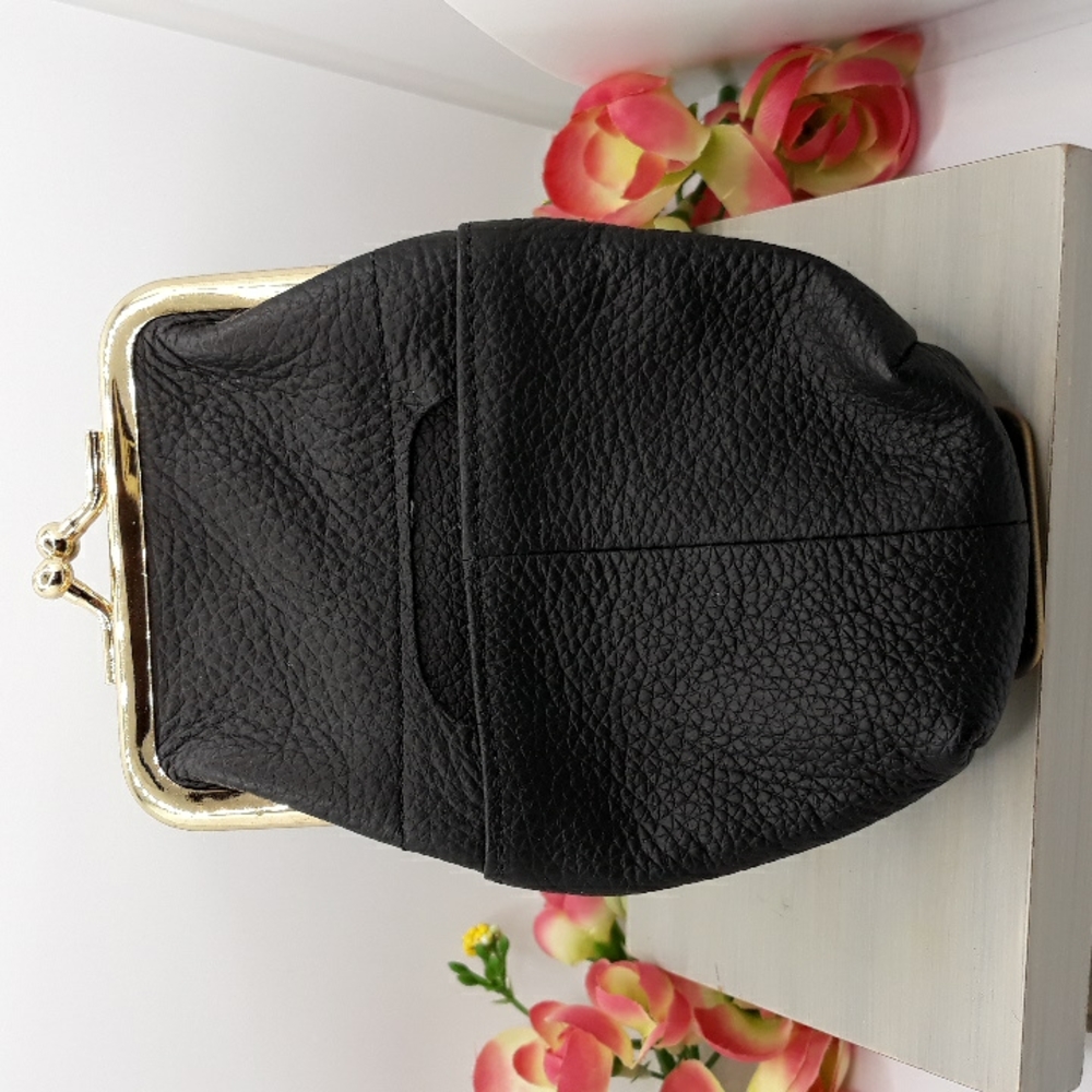 Black Leather Cigarette Stash Pouch with Lighter Compartment and Zipper.…